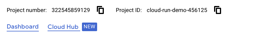 project id and project number